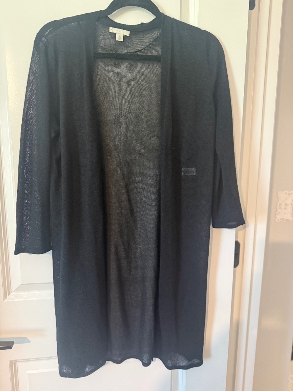 Cato Est. 1946 Black Sheer Cardigan, Sz: Medium